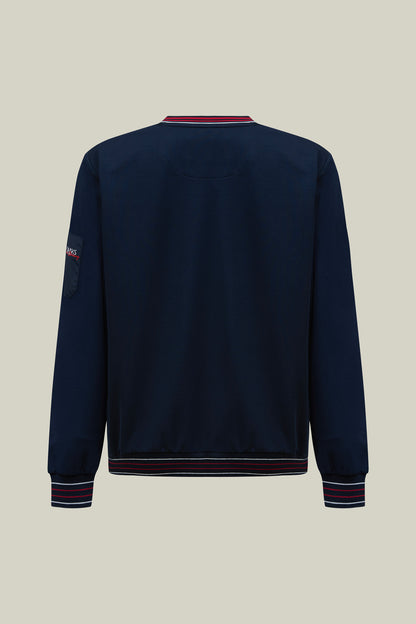 Modern Basic Herren-Sweatshirt in Farbe Navy