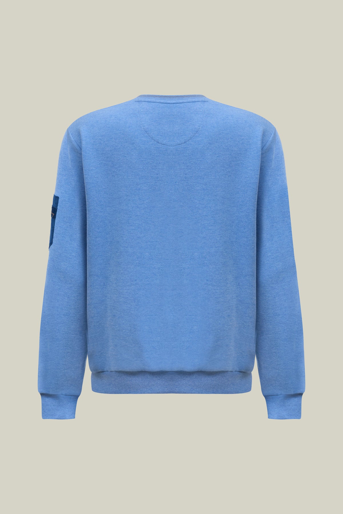 3095101_83101 Yuvarlak yakalı ve kadife detaylı sweatshirt.