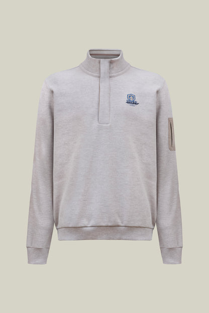 Men's sweatshirt with concealed zipper – sporty and modern