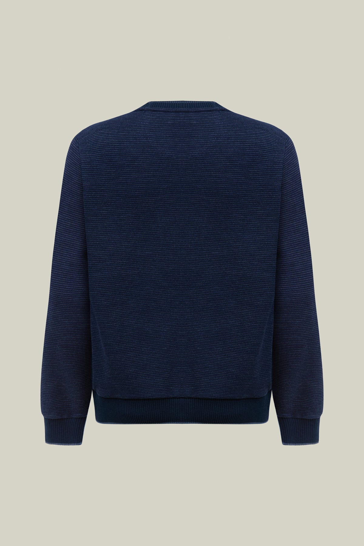 Herren Sweat indigo mit Rundhalsausschnitt