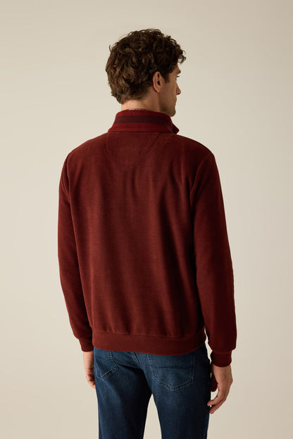 Herren Sweatshirt mit Stehkragen und Zipper – sportiv und modern