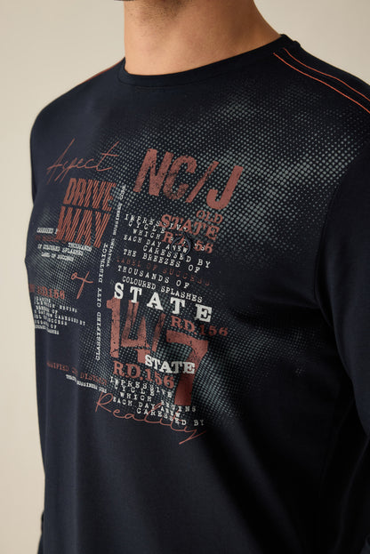 Herren T-Shirt in navy