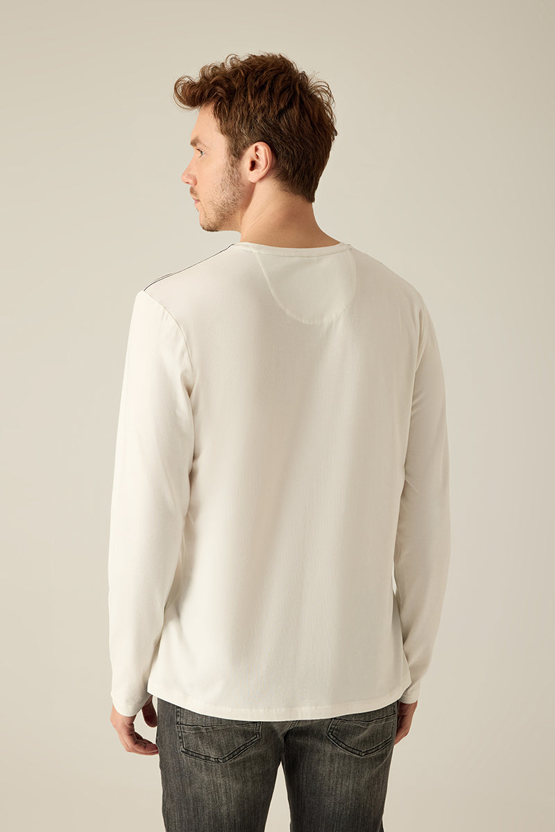 Herren Longsleeve white
