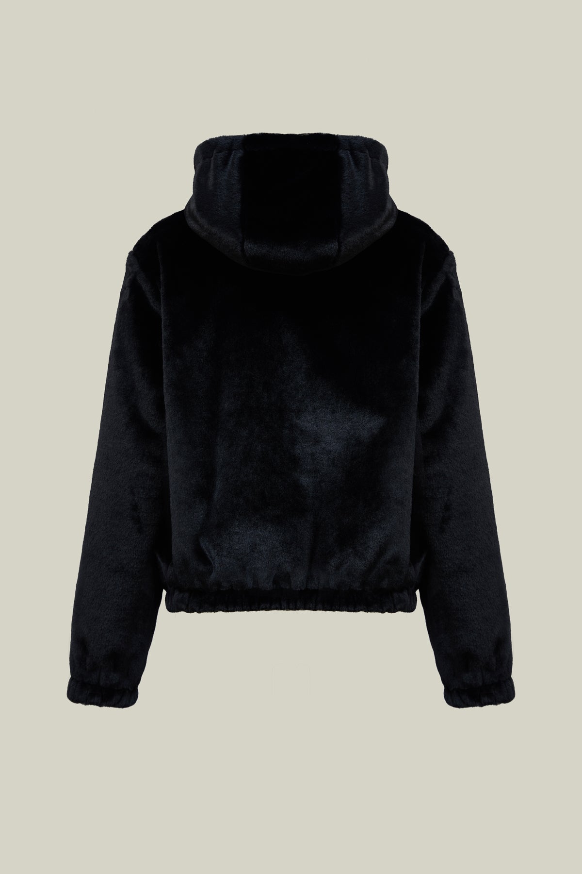 Damen Coat Hooded Black – Weiche Kapuzenjacke