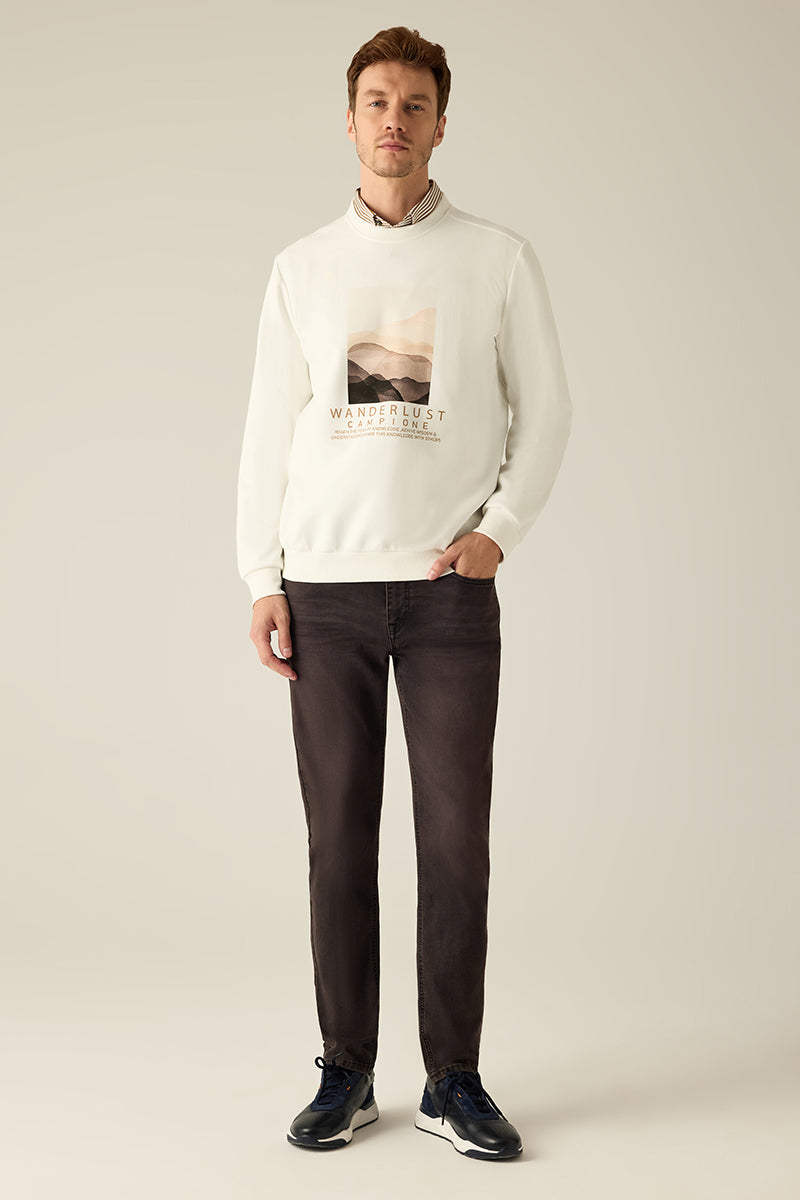 Sweatshirt Wanderlust beige