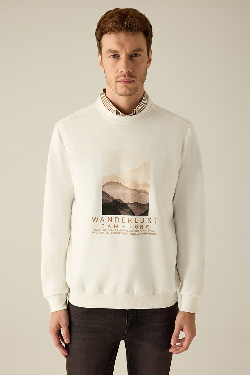 Sweatshirt Wanderlust beige