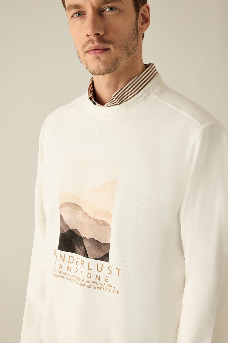 Sweatshirt Wanderlust beige