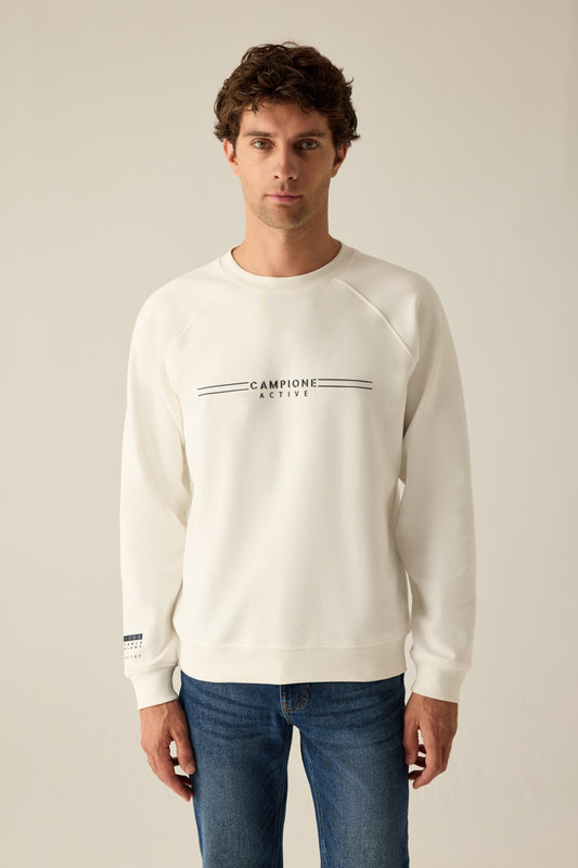 Men's sweatshirt ecru – modern, sporty &amp; comfortable