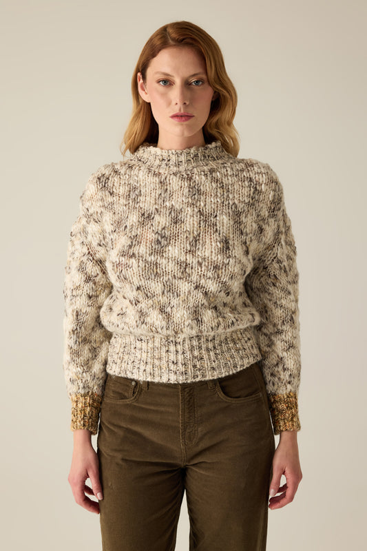 Women's knitted sweater in multicolor
