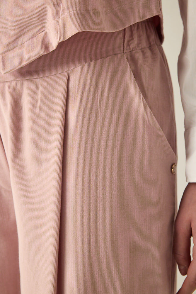 Damen Stoffhose Rosa – Weit & Elegant