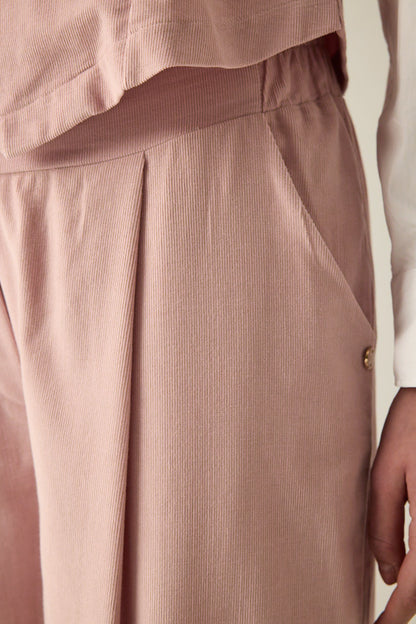 Damen Stoffhose Rosa – Weit & Elegant