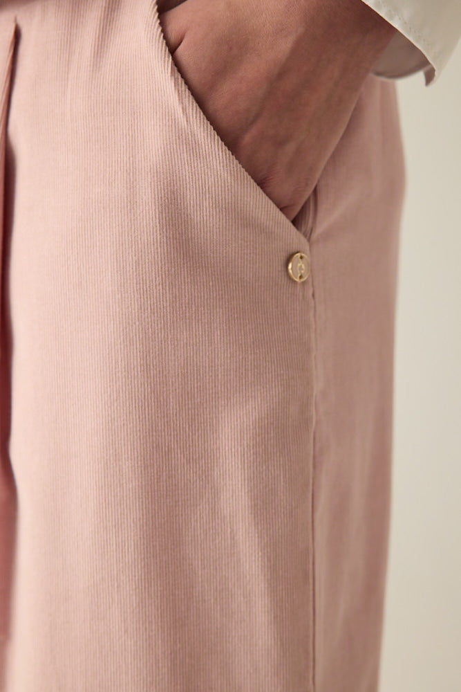 Damen Stoffhose Rosa – Weit & Elegant