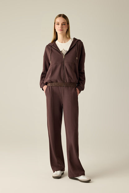 Women's Sweat Jacket Brown – Hooded Jacket