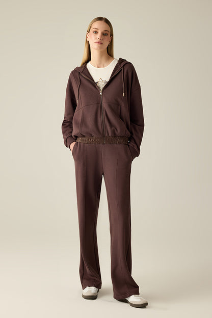Women's Sweat Jacket Brown – Hooded Jacket