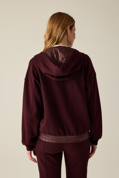 Women's Sweat Jacket Dark Cherry