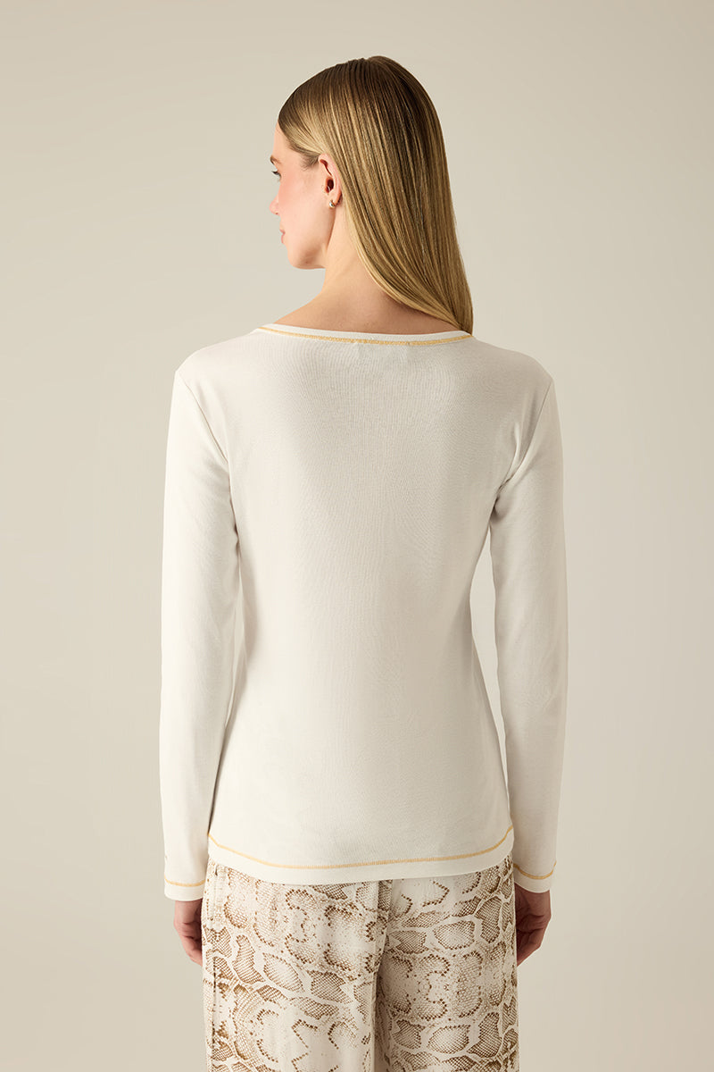 Women's long-sleeved shirt heart design