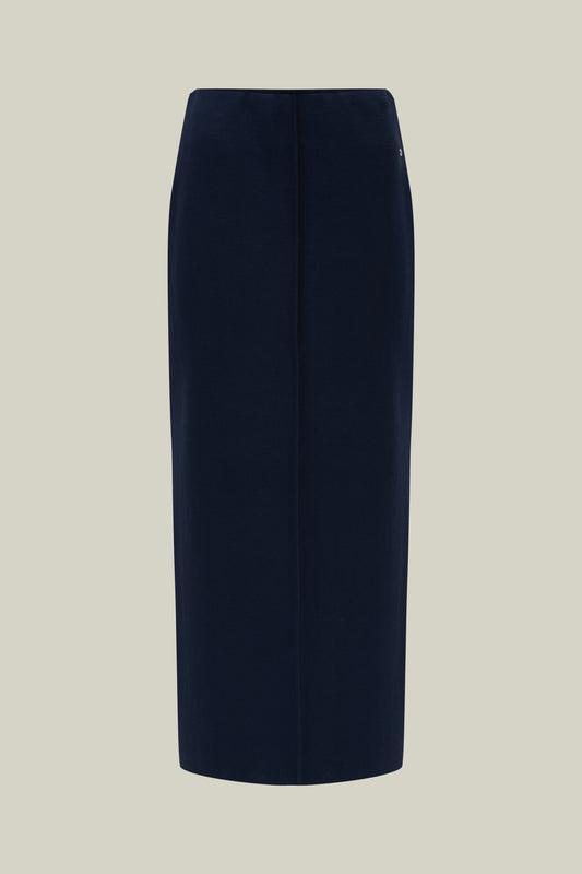 Women's Skirt – Elegant Maxi Skirt in Navy