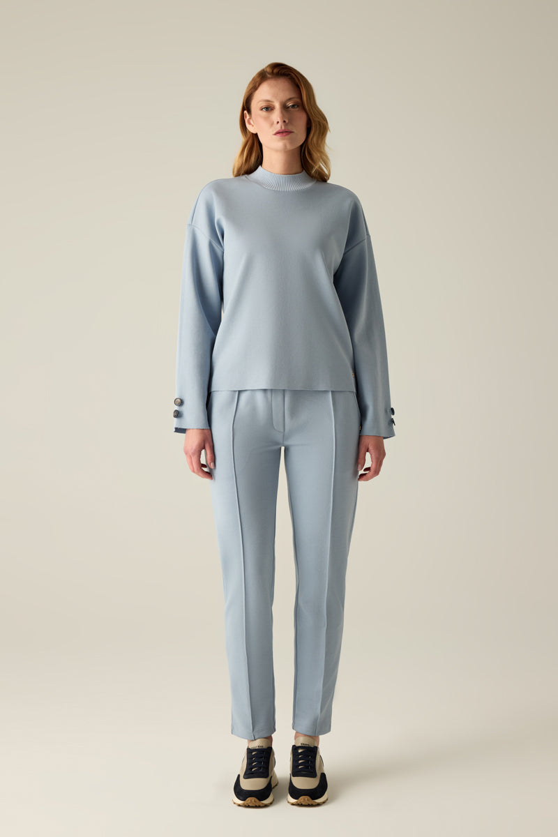 Sweatshirt Damen – Stehkragen Style