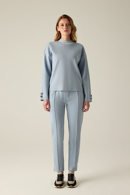 Sweatshirt Damen – Stehkragen Style