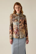 Baroque ladies blouse with art print