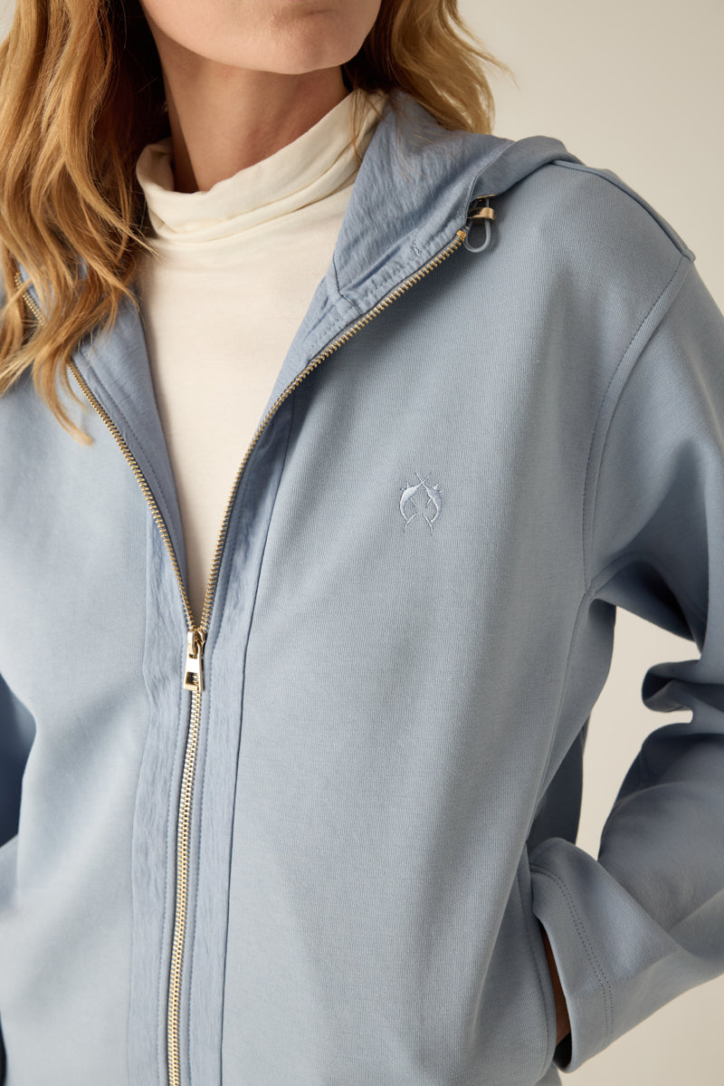 Women's Hooded Jacket – Smoky Blue