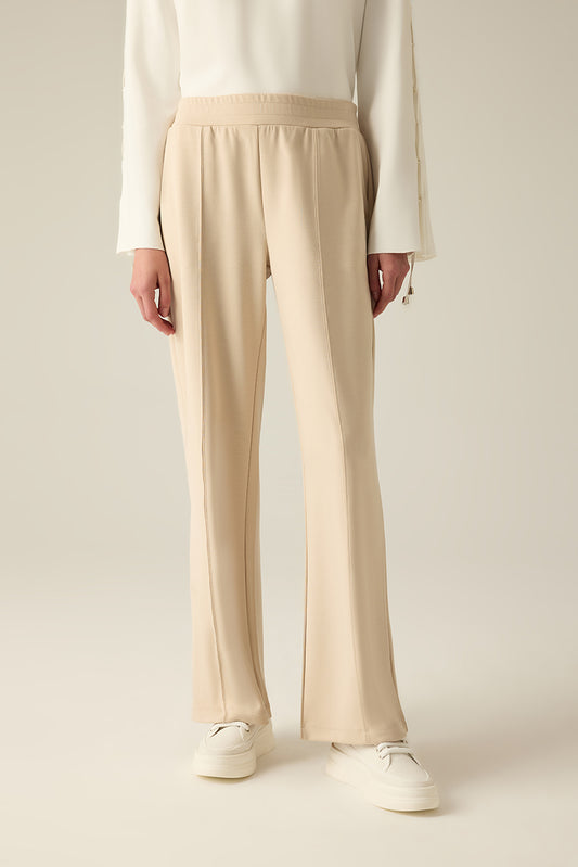 Damen Hose – Creme Casual Comfort