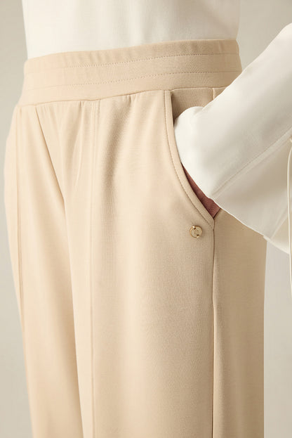 Women's Trousers - Cream Casual Comfort