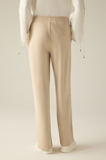 Women's Trousers - Cream Casual Comfort