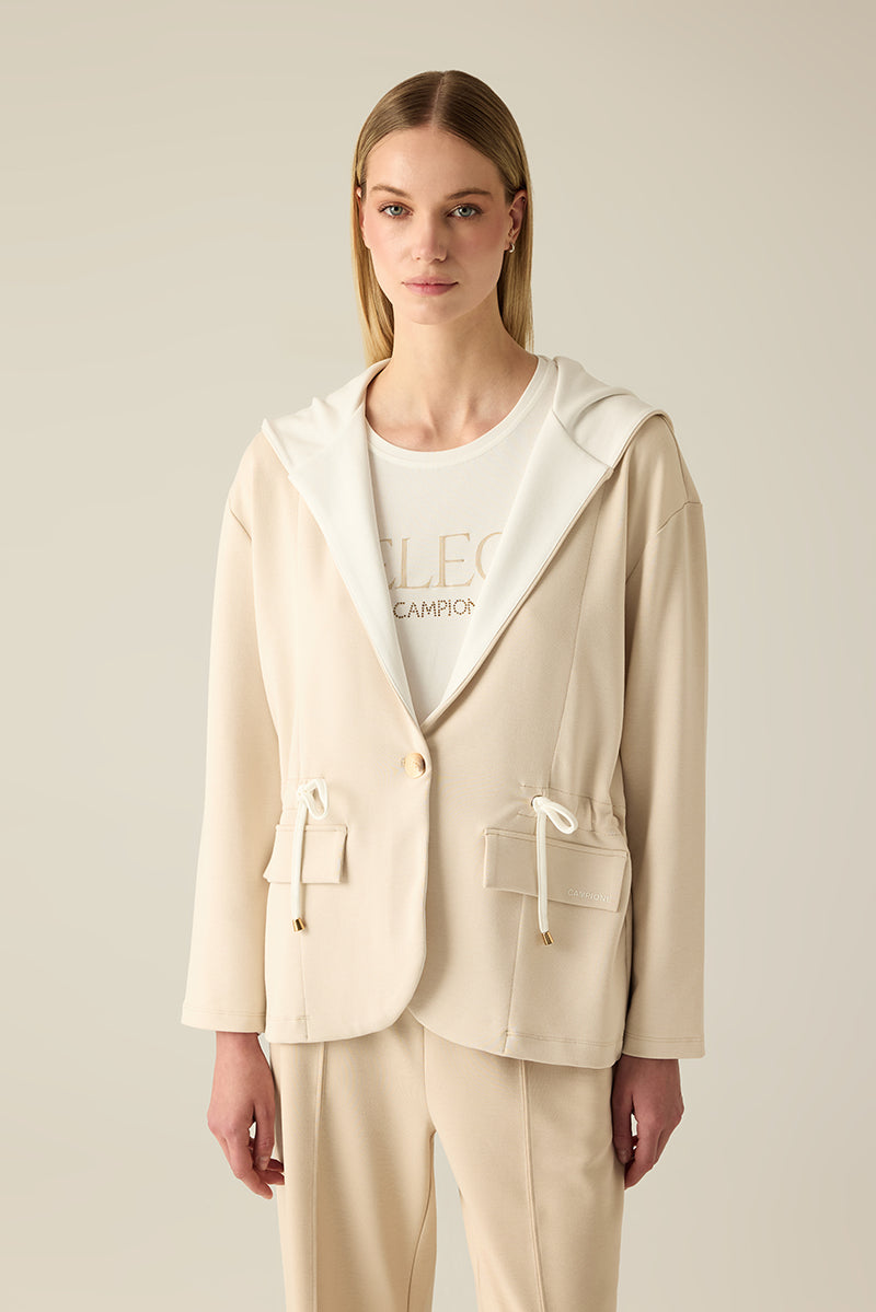 Women's jacket – sporty blazer sand