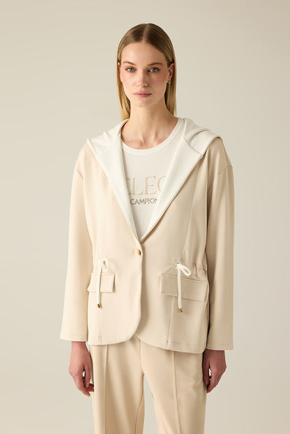 Women's jacket – sporty blazer sand