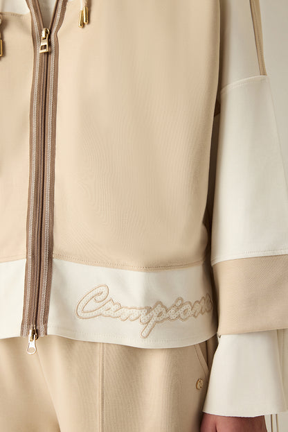 Beige-Creme Damen Hoodie