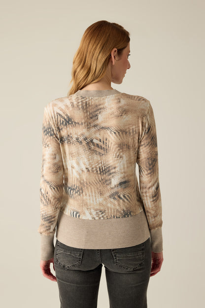 Round neck T-shirt with glam print.