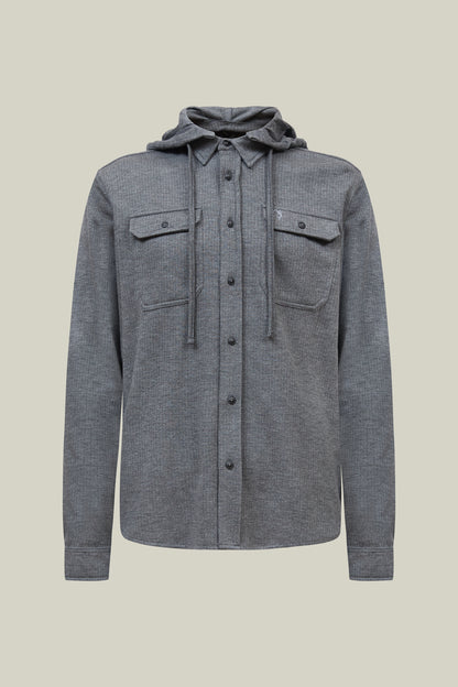 Herrenhemd mit Kapuze in grey