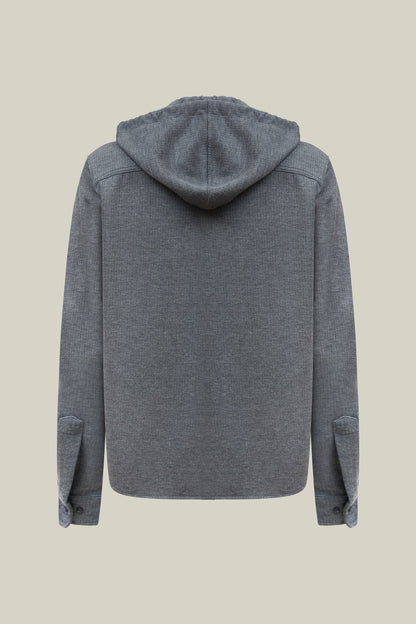 Herrenhemd mit Kapuze in grey
