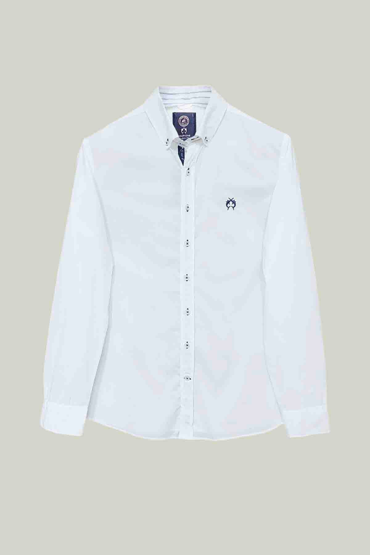 Herren Hemd Plain White