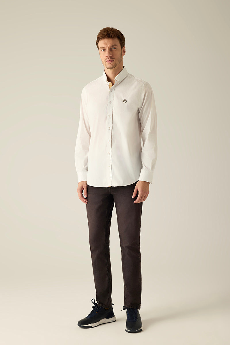 Men's Modern Fit Shirt – White Cotton