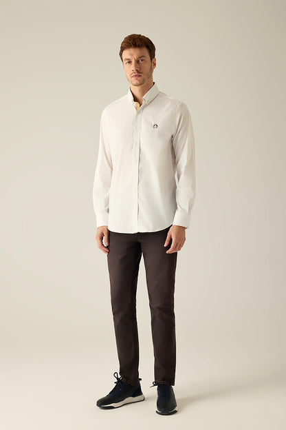 Men's Modern Fit Shirt – White Cotton