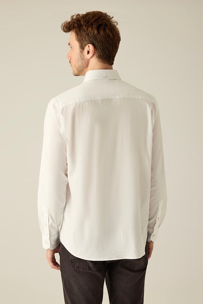 Men's Modern Fit Shirt – White Cotton