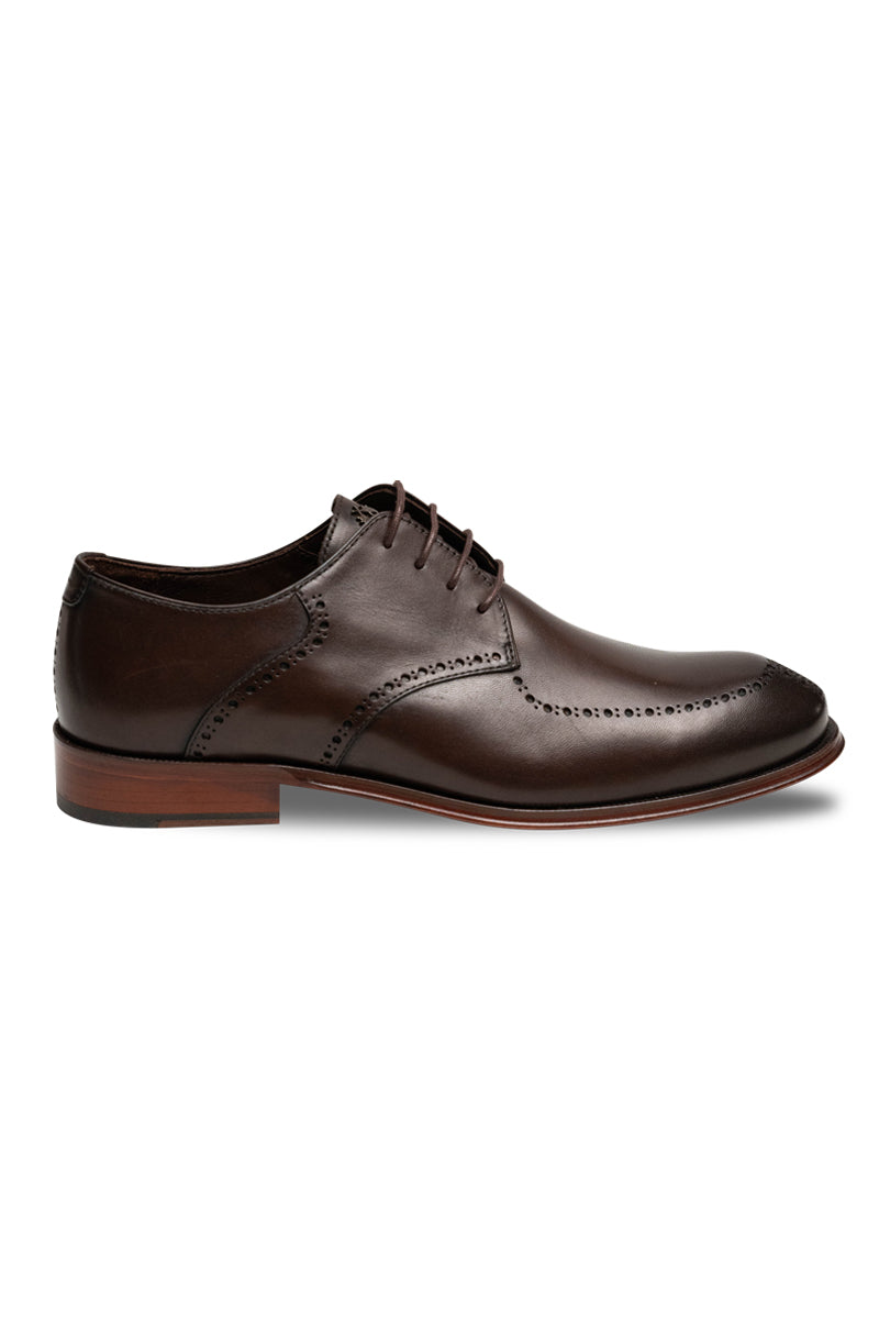 3755603_46100 Eleganter Derby-Brogue mit Lyra-Lochung, Rahmennaht und Lederlaufsohle.