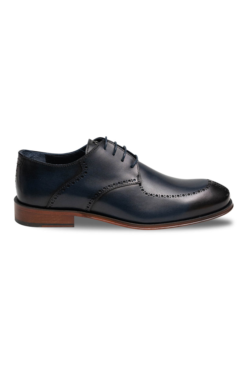 3755603_85400 Eleganter Derby-Brogue mit Lyra-Lochung, Rahmennaht und Lederlaufsohle.