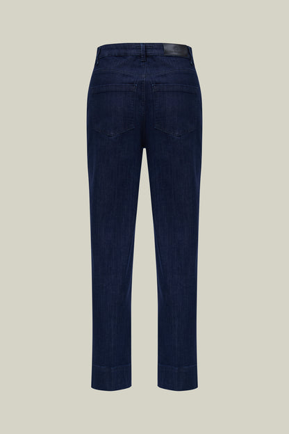 Elegant Dark Blue Women's Trousers