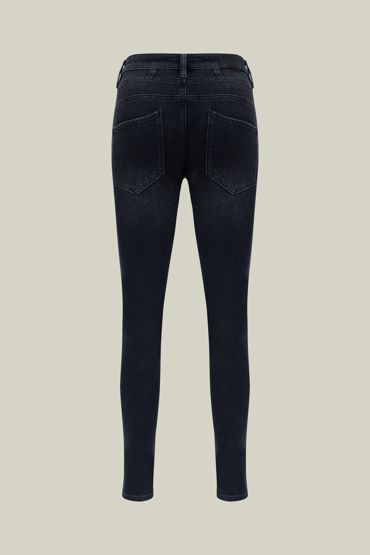 Women's jeans with pattern details – Black