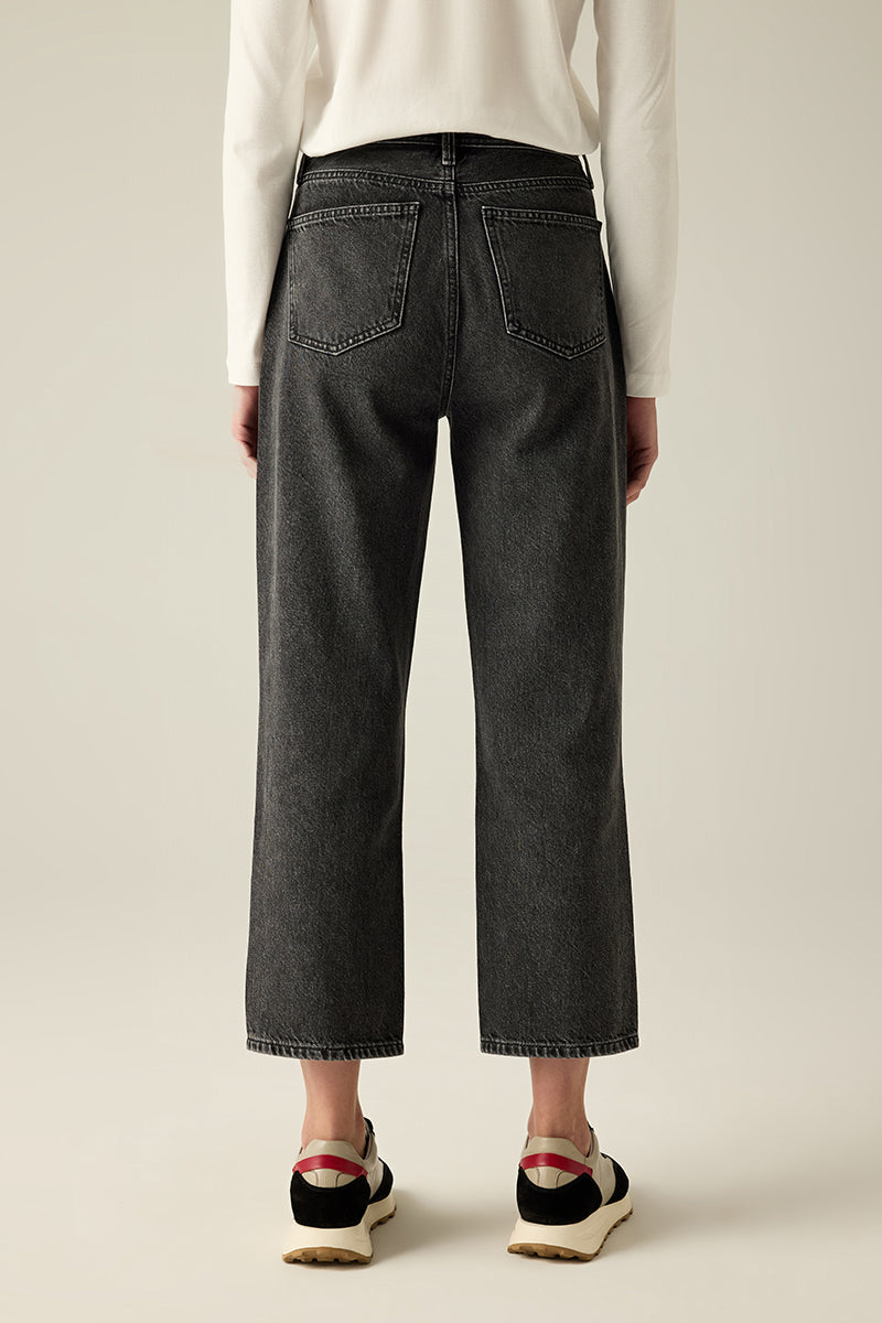 Damen Jeans mit Strassdetails – Black