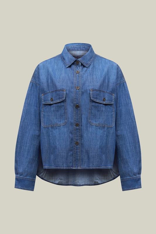 Women's denim shirt in blue