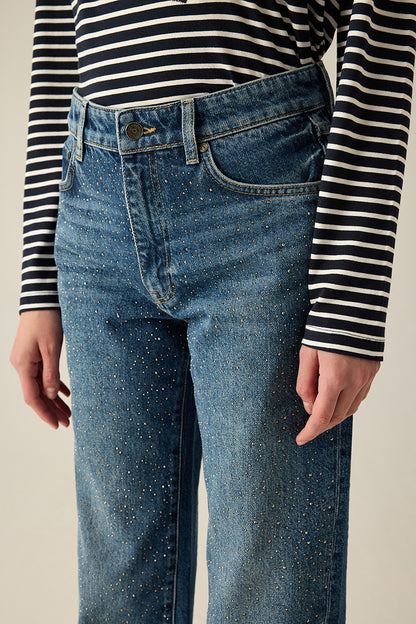 Blue Damen Jeans mit Glitzereffekt