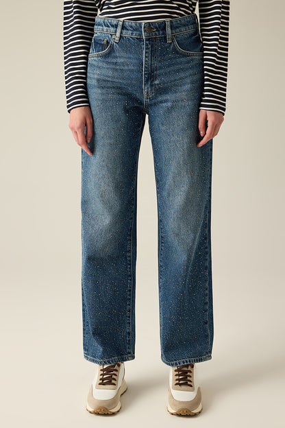 Blue Damen Jeans mit Glitzereffekt