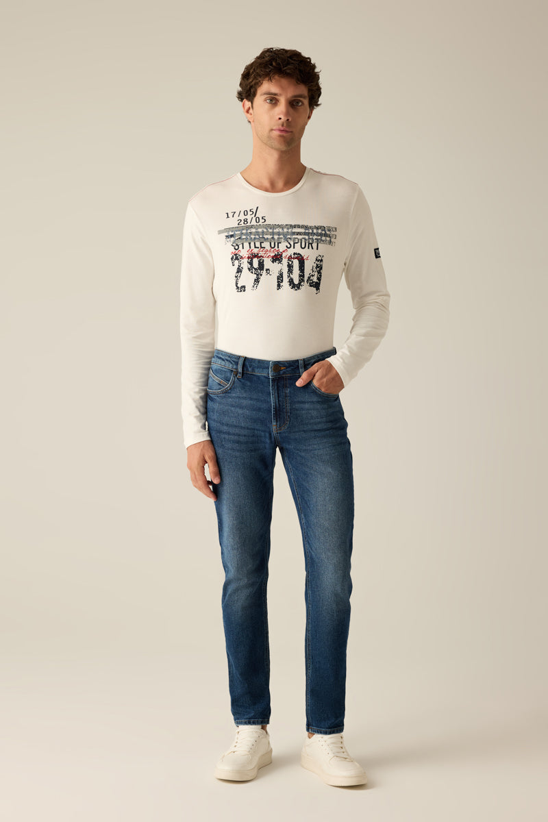 Herren Jeans Modern Fit – Blue Denim Baumwollmischung