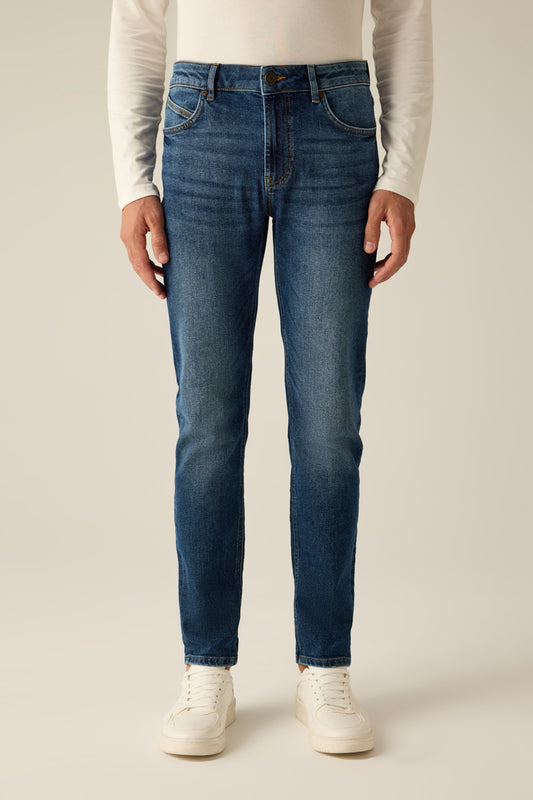 Herren Jeans Modern Fit – Blue Denim Baumwollmischung