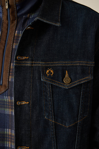 Men's denim jacket in dark blue