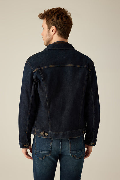 Men's denim jacket in dark blue